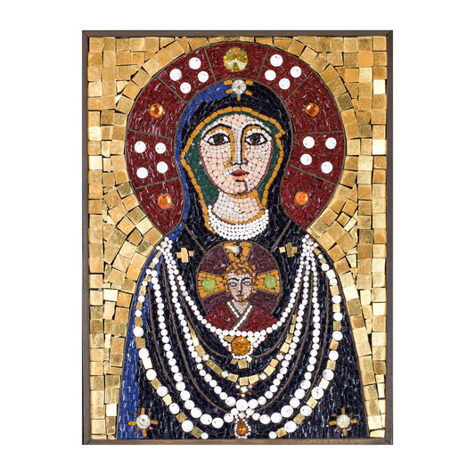 Mosaico de la Virgen bizantina