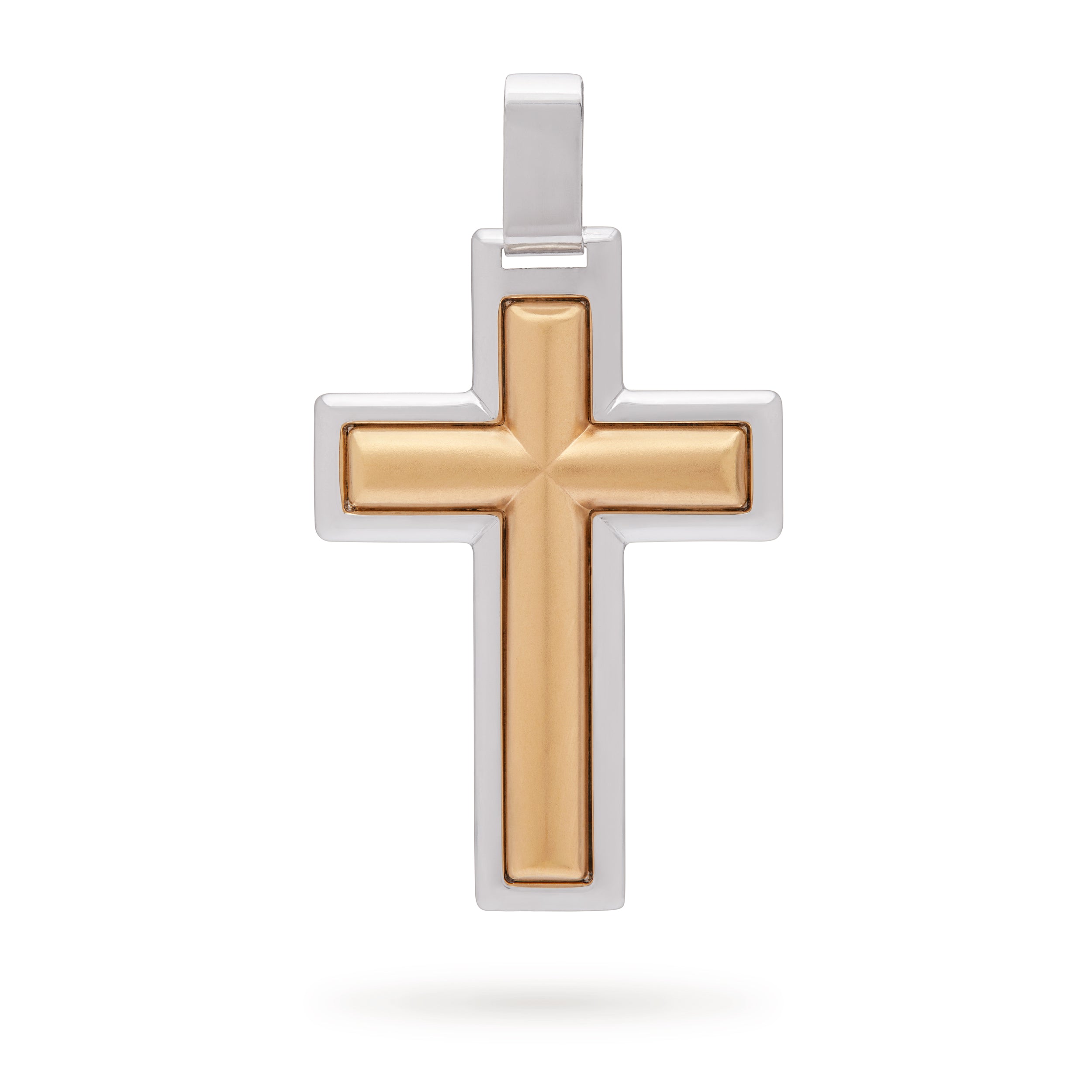 CRUZ ORO 18 KT BICOLOR
