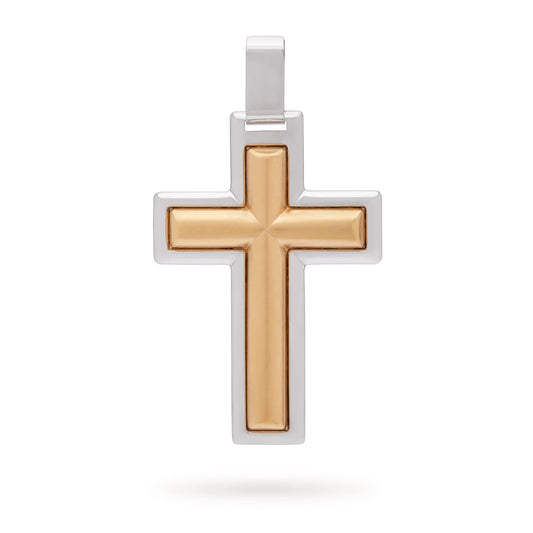 CRUZ ORO 18 KT BICOLOR