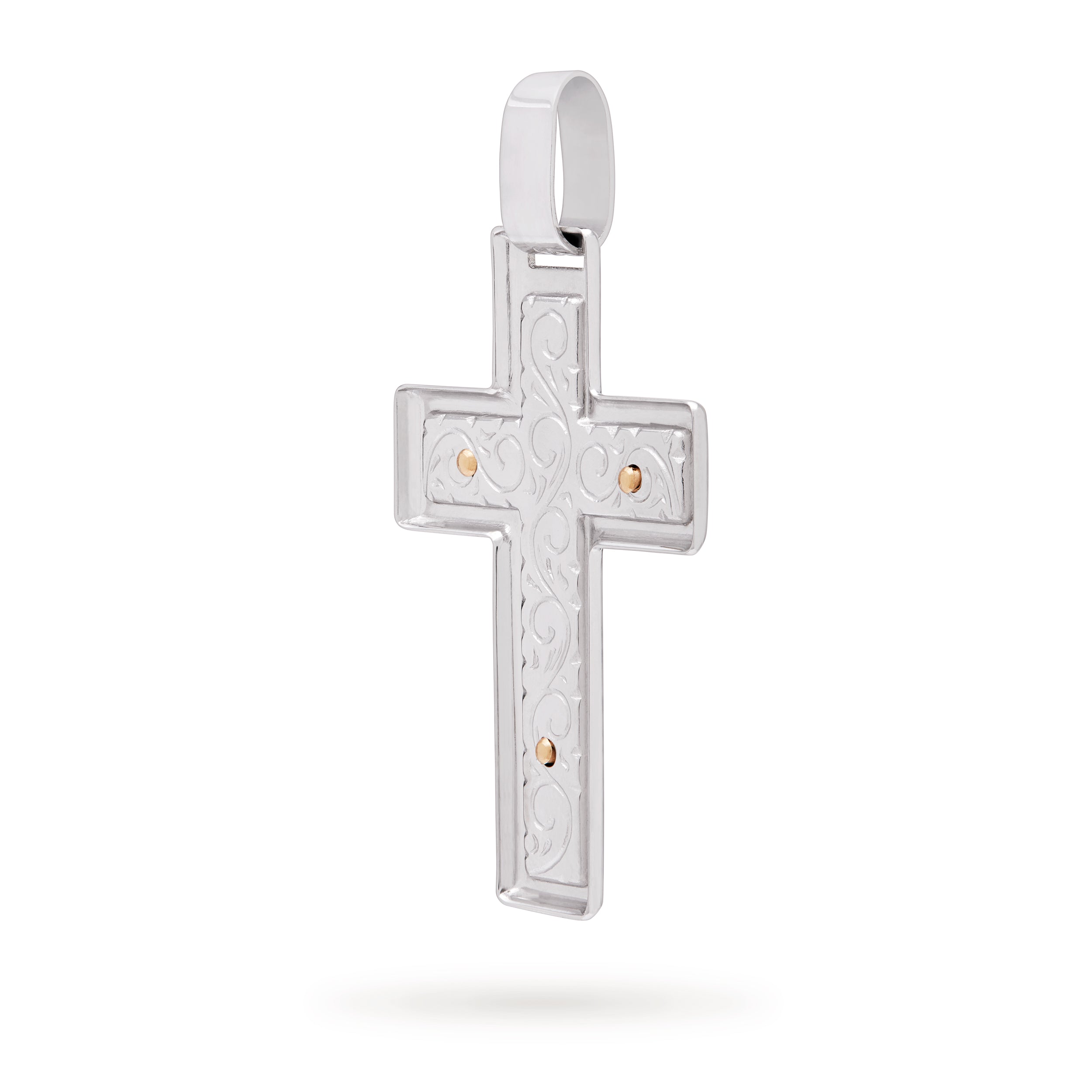 CRUZ ORO 18 KT BICOLOR