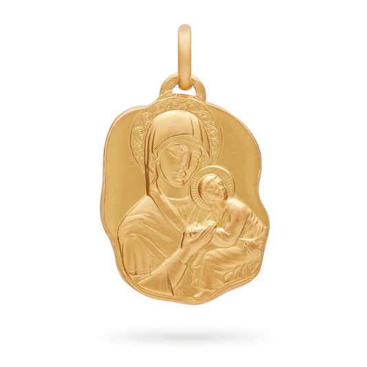 OUR LADY OF PERPETUAL HELP IRREGULAR GOLD MEDAL