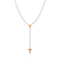 ROSARIO DE ORO AMARILLO EN CORAL "PIEL DE ÁNGEL"