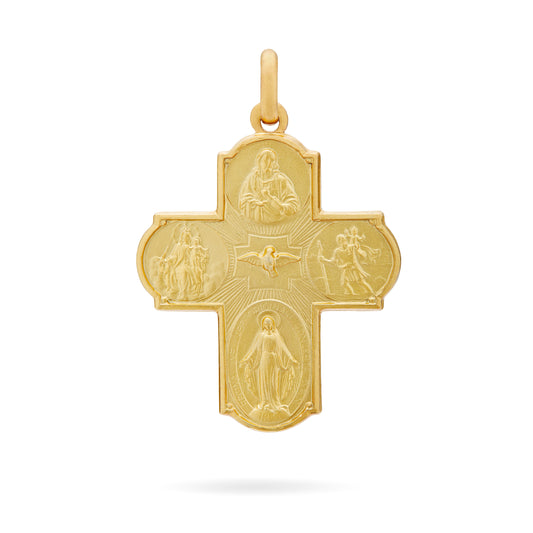 YELLOW GOLD SCAPULAR CROSS