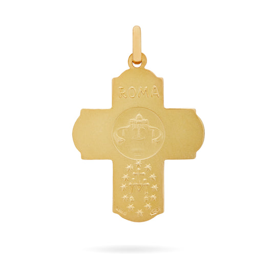 YELLOW GOLD SCAPULAR CROSS