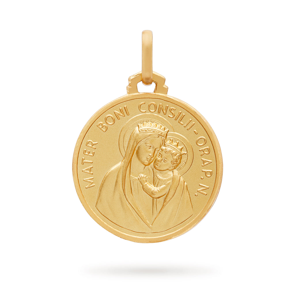 MEDAGLIA MADONNA DEL BUON CONSIGLIO IN ORO GIALLO