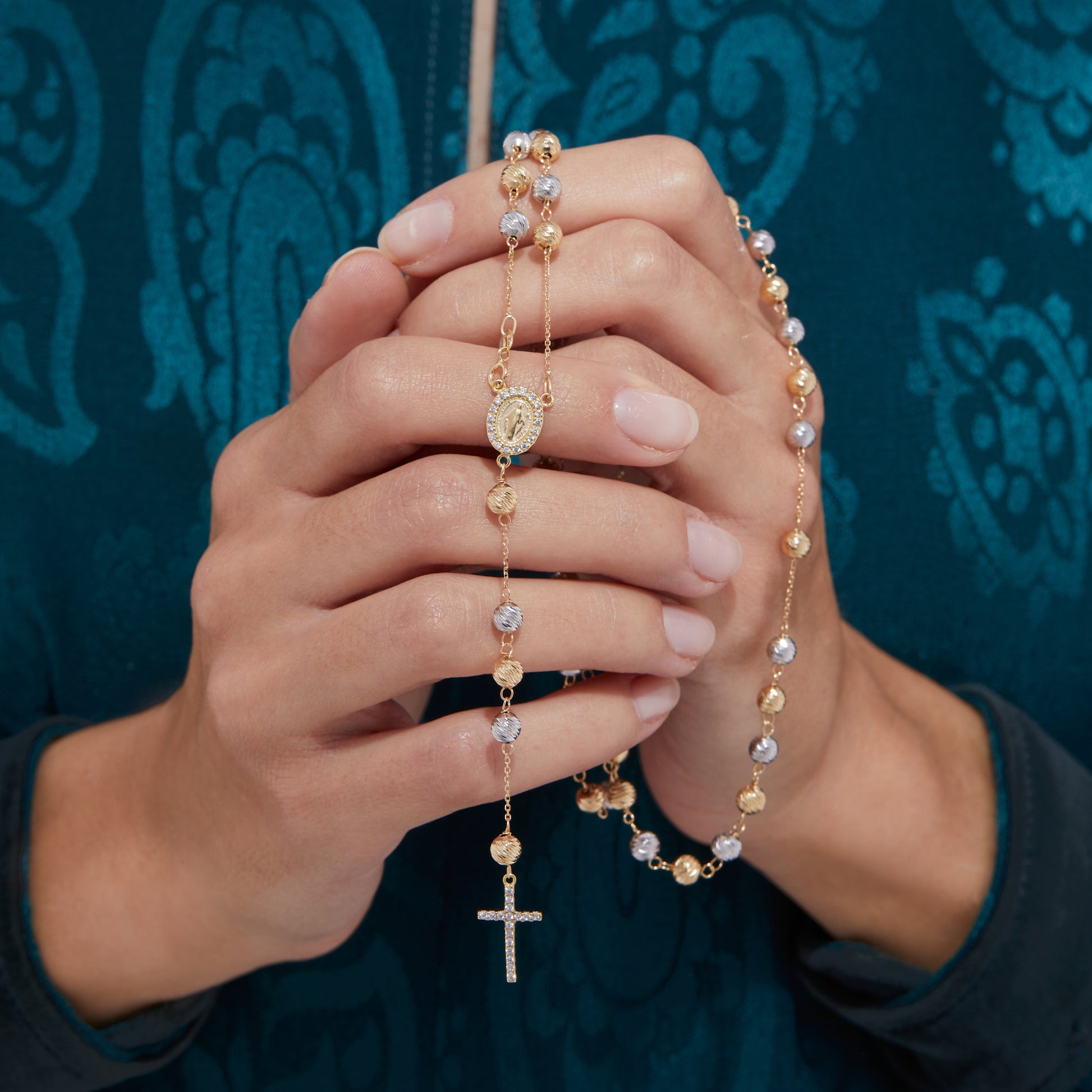 Gold GIRL Rosary Bracelet - ITALY Chalice Charm First Holy Communion Gift |  eBay