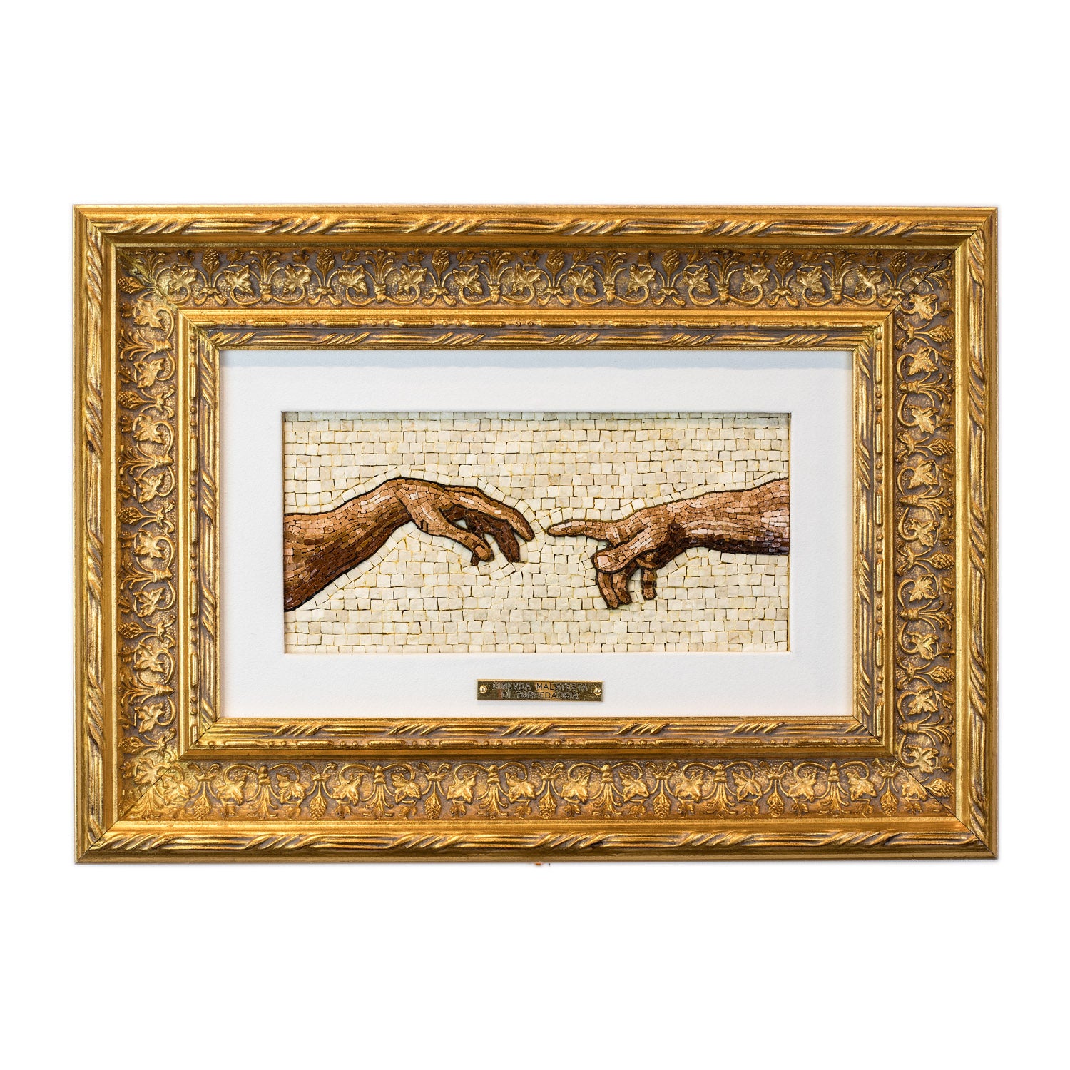 Mosaico Dettaglio Mani Creazione di Michelangelo