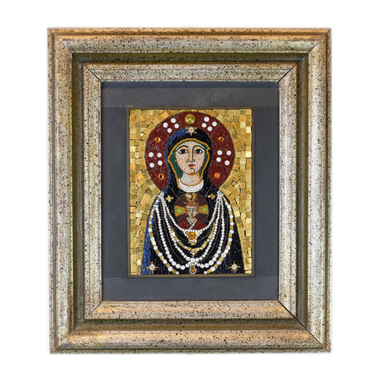 Mosaico de la Virgen bizantina