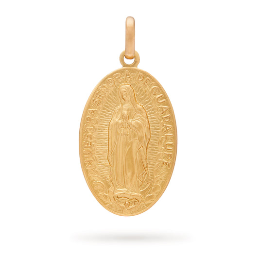 OUR LADY OF GUADALUPE OVAL GOLD MEDAL