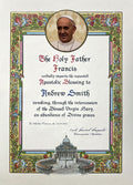 Pergamena Benedizione Papale